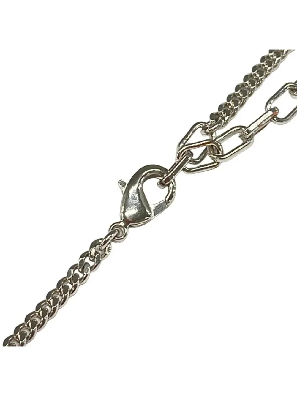 Dior Necklace Gold Silver Dark Brown